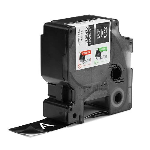Ταινία Ετικετογράφου DYMO Ind Rhino Tape Vinyl White On Black 24mm (1805432) (DYM1805432)