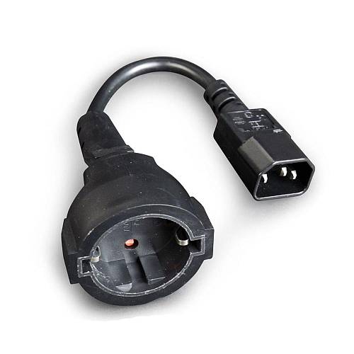Cablexpert IEC C14 - Schuko female Cable 0.15m Μαύρο (PC-SFC14M-01) (GEMPC-SFC14M-01)