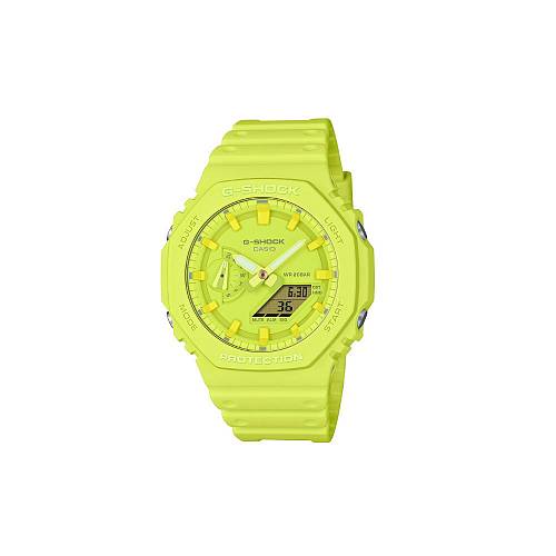 Casio Αναλογικό/Ψηφιακό Ρολόι Χρονογράφος Μπαταρίας με Κίτρινο Καουτσούκ Λουράκι (GA-2100-9A9ER) (CASGA-2100-9A9ER)