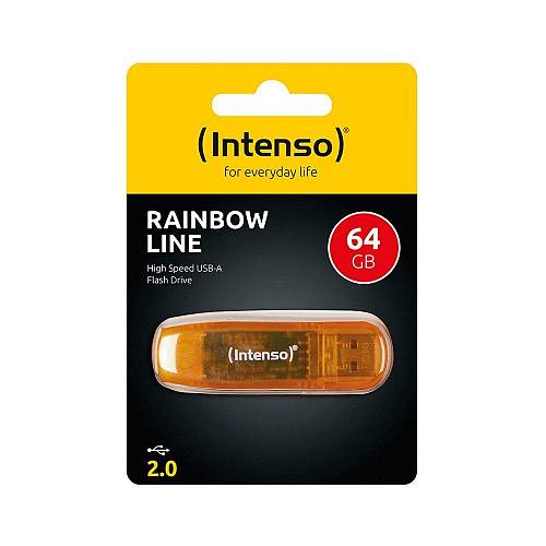 Intenso USB 2.0 Stick 64GB Rainbow Line Orange (3502490) (NSO3502490)