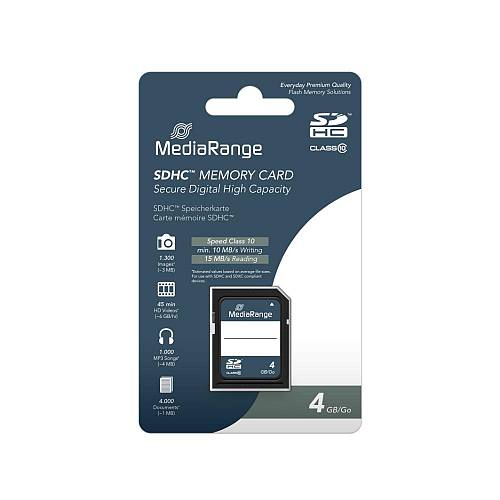 MediaRange SDHC Class 10 4 GB (High Capacity) (MR961)