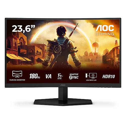 AOC C24G42E Curved FHD Gaming Monitor 24'' with Speakers (C24G42E) (AOCC24G42E)