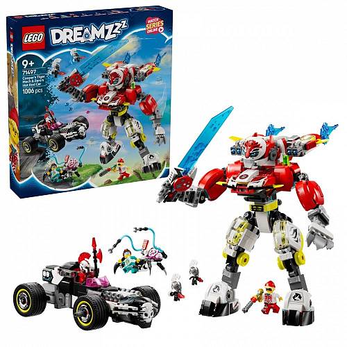 Lego DREAMZzz Cooper's Tiger Mech And Zero's Hot Rod Car (71497) (LGO71497)