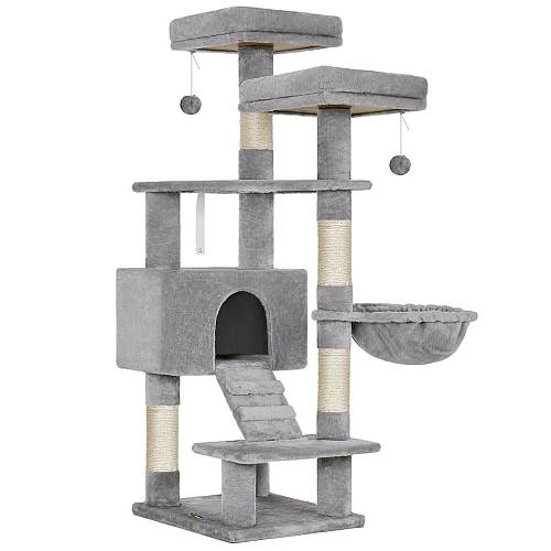 Feandrea Cat Tower, Height 142 cm, for up 2-3 Cats (PCT160W01) (FEAPCT160W01)