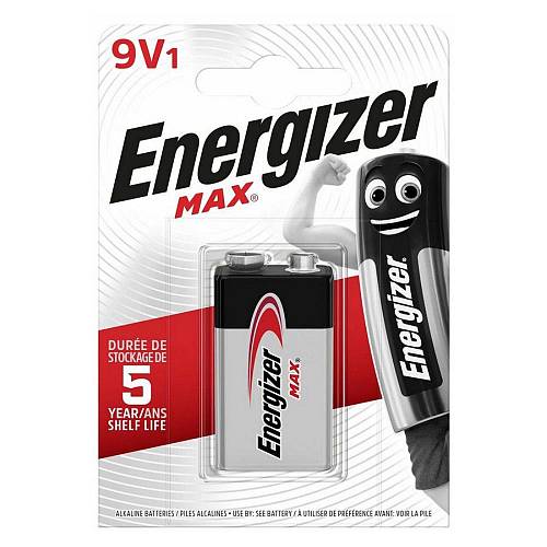 Energizer Max 6LR61/9V (R9*) battery (blister) (ENE20374)