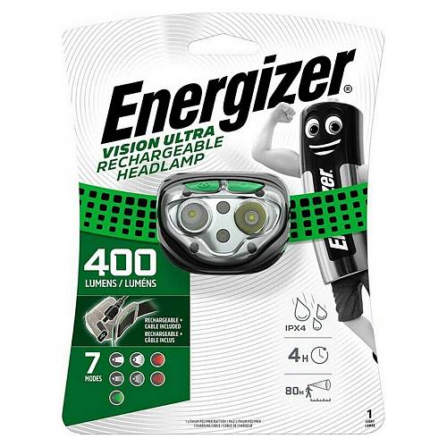 Energizer Vision Ultra Rechargeable Headlamp 400 Lumens (ENE17996)