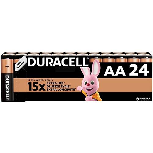 Duracell Basic LR6 AA alkaline battery (carton) 24pcs (DUR19342)