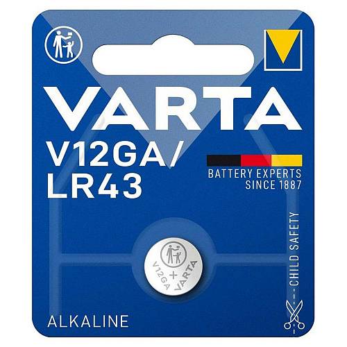 Varta Alkaline Battery V12GA, LR43, AG12, D186, L1142 mini (VART16604)