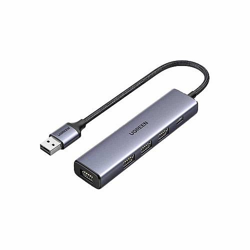 Ugreen Hub 5in1 Adapter USB to 4x USB 3.0 gray (20805) (UGR20805)