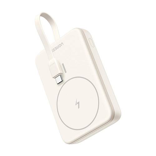 Ugreen Μαγνητικό powerbank 10000mAh PB760 ενσωματωμένο καλώδιο 20W μπεζ (35341B) (UGR35341B)