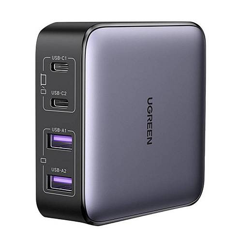 Ugreen Nexode charger CD327 2x USB-C 2x USB-A GaN 65W grey (90747B) (UGR90747B)