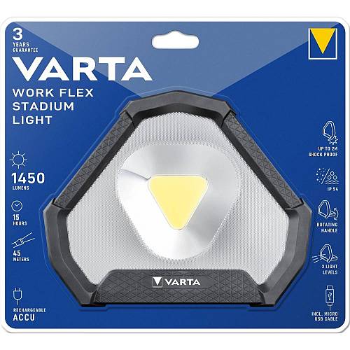 Varta LED Flashlight WORK FLEXSTADIUM LIGHT 18647 (VART18788)