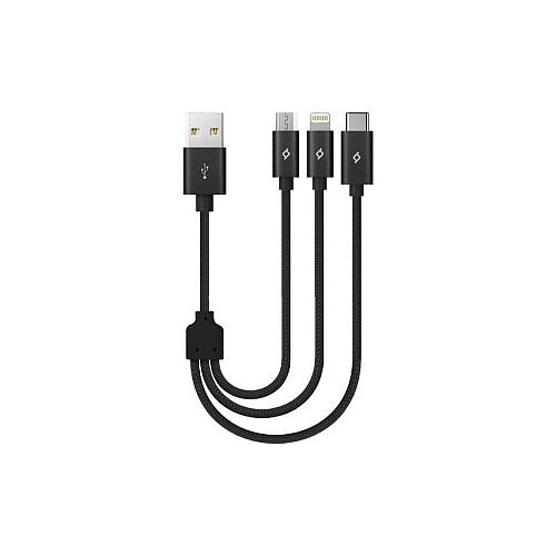 ttec Alumicable Mini Trio 30cm Charge Cable (2DK31) (TTEC2DK31)