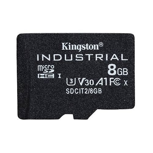 Kingston microSD 8GB CL10 UHS-I Industrial with adapter (SDCIT2/8GBSP) (KINSDCIT2-8GBSP)