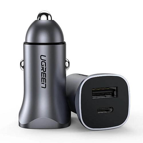 Ugreen CD130 Φορτιστής Αυτοκινήτου 30W 3A Γρήγορης Φόρτισης με Θύρες: 2xUSB (40858) (UGR40858)