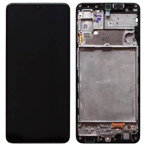 Οθόνη με Touch Screen & Μπροστινή Πρόσοψη Samsung A225F Galaxy A22 4G Μαύρο (Original)