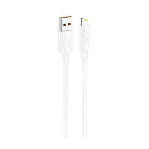 Καλώδιο Σύνδεσης USB 2.0 Foneng XS07 USB A σε Lightning 12W 2.4Α 1.2m Λευκό