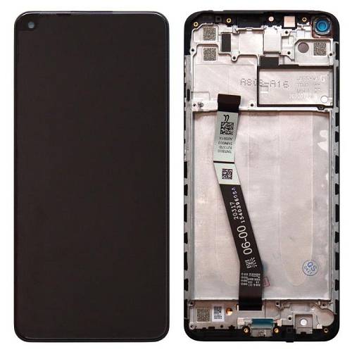 Οθόνη με Touch Screen & Μεσαίο Πλαίσιο Xiaomi Redmi Note 9 Γκρι (Original)