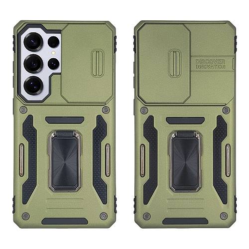 Θήκη Ring Armor CamShield Sonique για Samsung Galaxy S26 Ultra Χακί