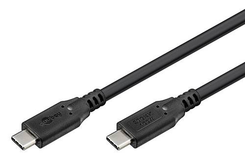 GOOBAY καλώδιο USB-C 74198, USB4, 100W, 20Gbps, 4K/60Hz, 3m, μαύρο 74198