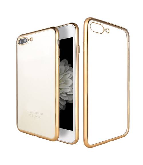 POWERTECH Θήκη Metal TPU για iPhone 7/8 Plus, Gold MOB-0722