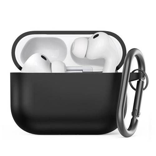 Θήκη Σιλικόνης AhaStyle WG184 Apple AirPods Pro 3 Premium με Γάντζο Μαύρο