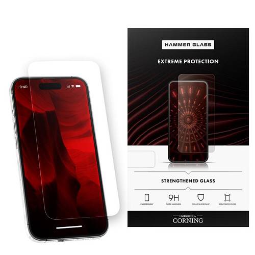 Tempered Glass Hammer Glass Apple iPhone 15 Pro Max Corning (1 τεμ.)