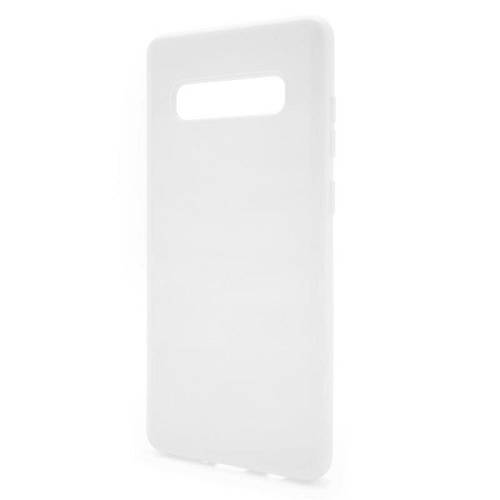 Θήκη Liquid Silicon inos Samsung G975F Galaxy S10 Plus L-Cover Λευκό