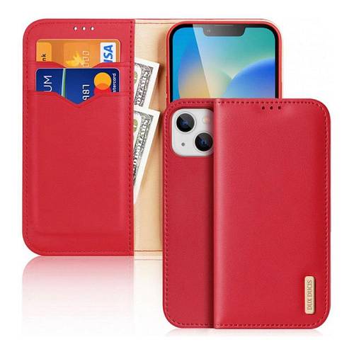 Θήκη Δερμάτινη Dux Ducis Hivo RFID Wallet Apple iPhone 15 Κόκκινο