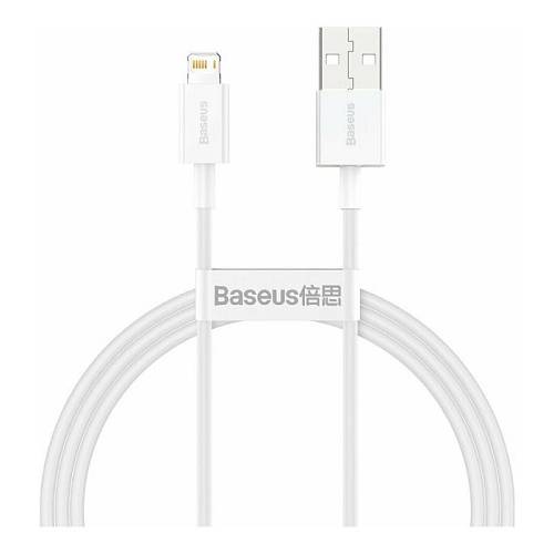Καλώδιο Σύνδεσης USB 2.0 Baseus Superior Series USB A σε Lightning 12W 2.4A 1m Λευκό
