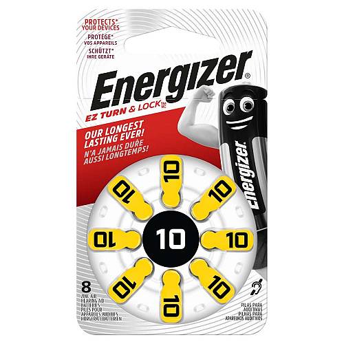 Energizer Μπαταρίες Ακουστικών Βαρηκοΐας 10 1.4V 8τμχ (22579069) (ENE22579069)