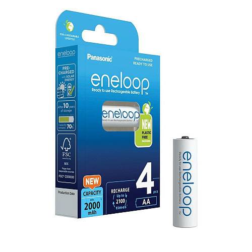 Panasonic Eneloop Επαναφορτιζόμενες Μπαταρίες AA Ni-MH 2000mAh 4τμχ (37941401) (PAN37941401)