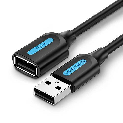 VENTION USB 2.0 A Male to A Female Extension Cable 1M black PVC Type (CBIBF) (VENCBIBF)