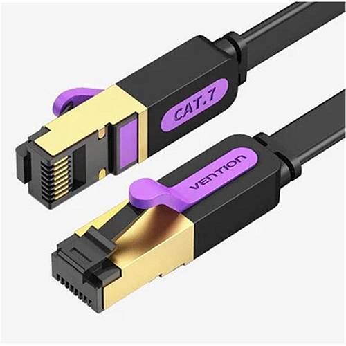 VENTION Flat Cat.7 Patch Cable 1.5M Black (ICABG) (VENICABG)