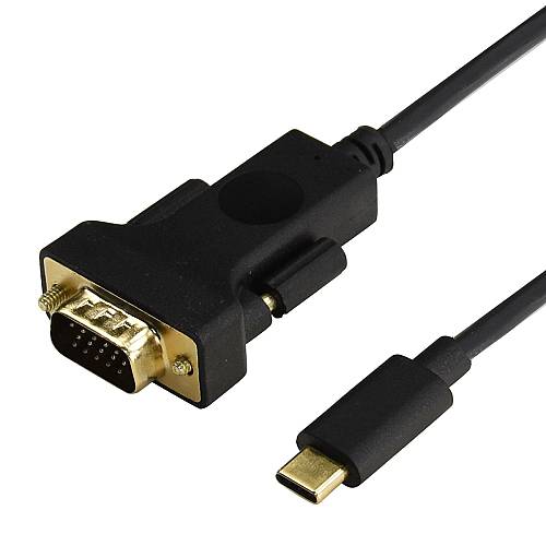 CABLETIME καλώδιο USB-C σε VGA CT-U31-CMVGA, 1080p/60Hz, 1.8m, μαύρο 5210131159057