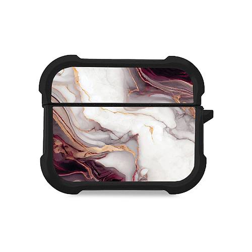 Θήκη Σιλικόνης Marble Series για AirPods Pro 3 Μπορντώ
