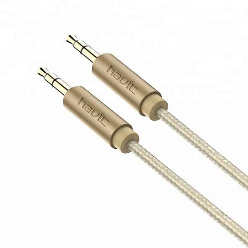 Καλώδιο 'Ηχου AUX  Havit CB66  3,5mm σε 3,5mm 1m Χρυσό