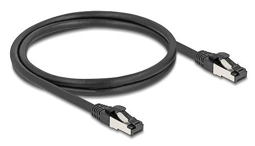 DELOCK καλώδιο δικτύου 80571, CAT 8.1 S/FTP, copper, 2000MHz, 1m, μαύρο 80571