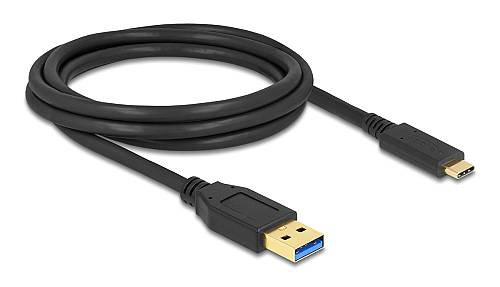 DELOCK καλώδιο USB-C σε USB 84004, 10Gbps, 2m, μαύρο 84004