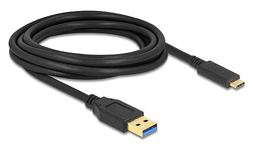 DELOCK καλώδιο USB-C σε USB 84006, 10Gbps, 3m, μαύρο 84006