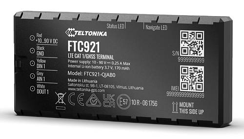 TELTONIKA GPS tracker οχημάτων FTC921, 4G LTE/GSM/GPRS/GNSS, 10-90V FTC921RCXW01