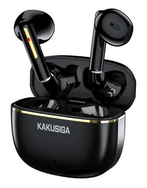 KAKUSIGA earphones με θήκη φόρτισης KSC-1482, True Wireless, 15mm, 35/300mAh, μαύρα KSC-1482-BK