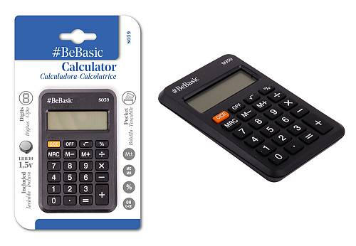 BEBASIC αριθμομηχανή τσέπης S059, μπαταρίας, 8 ψηφία, μαύρη S059