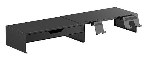 BRATECK επιτραπέζια βάση για οθόνη/laptop/smartphone/tablet STB-128-02 με συρτάρι, 13-32", έως 20kg, heavy duty, μαύρη STB-128-02