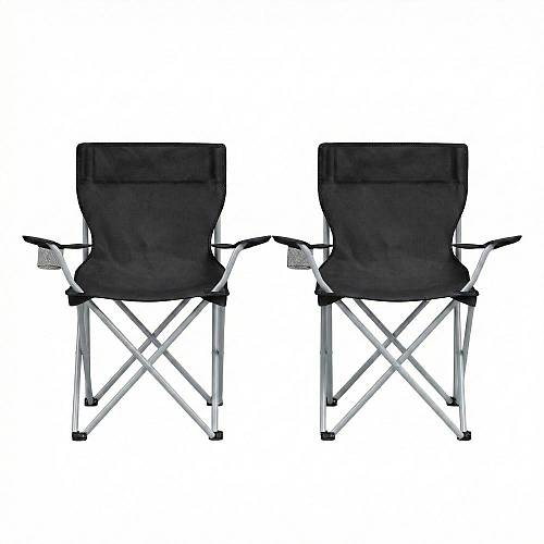 Songmics Camping Chair Set of 2 Black 84x52x81cm (GCB01BK) (SNGGCB01BK)