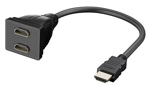 GOOBAY HDMI splitter 68784, 1x input/2x output, 1080p, μαύρο 68784