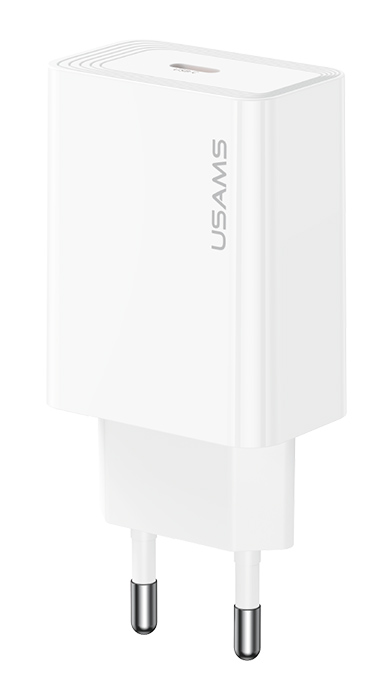 USAMS φορτιστής τοίχου CC325, USB-C, 20W, λευκός CC325TC01
