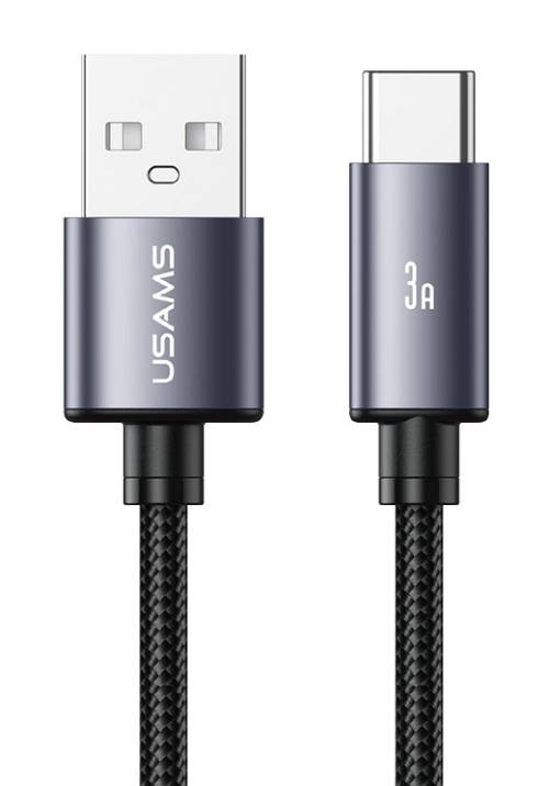 USAMS καλώδιο USB-C σε USB SJ767, 3A, 480Mbps, 1m, μαύρο SJ767USB01