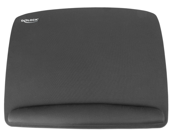 DELOCK mousepad για laptop με στήριγμα καρπού 12601, 320x420mm, μαύρο 12601