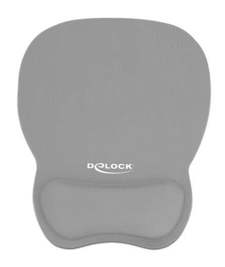 DELOCK Mousepad 12698 με στήριγμα καρπού, 245x206 mm, γκρι 12698